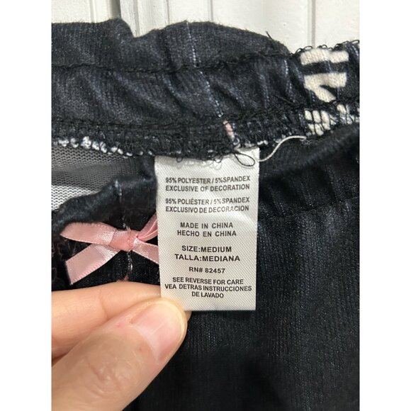 Schitts Creek NEW Ew David Rose Apothecary Pajama Pants Sleepwear Size M Black - Picture 5 of 8